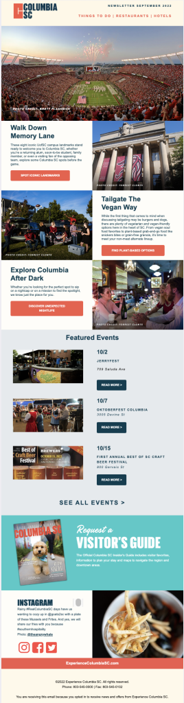 Experience Columbia | Email Marketing