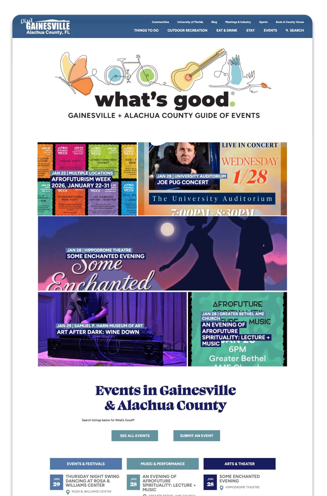 Visit Gainesville | Website Redesign