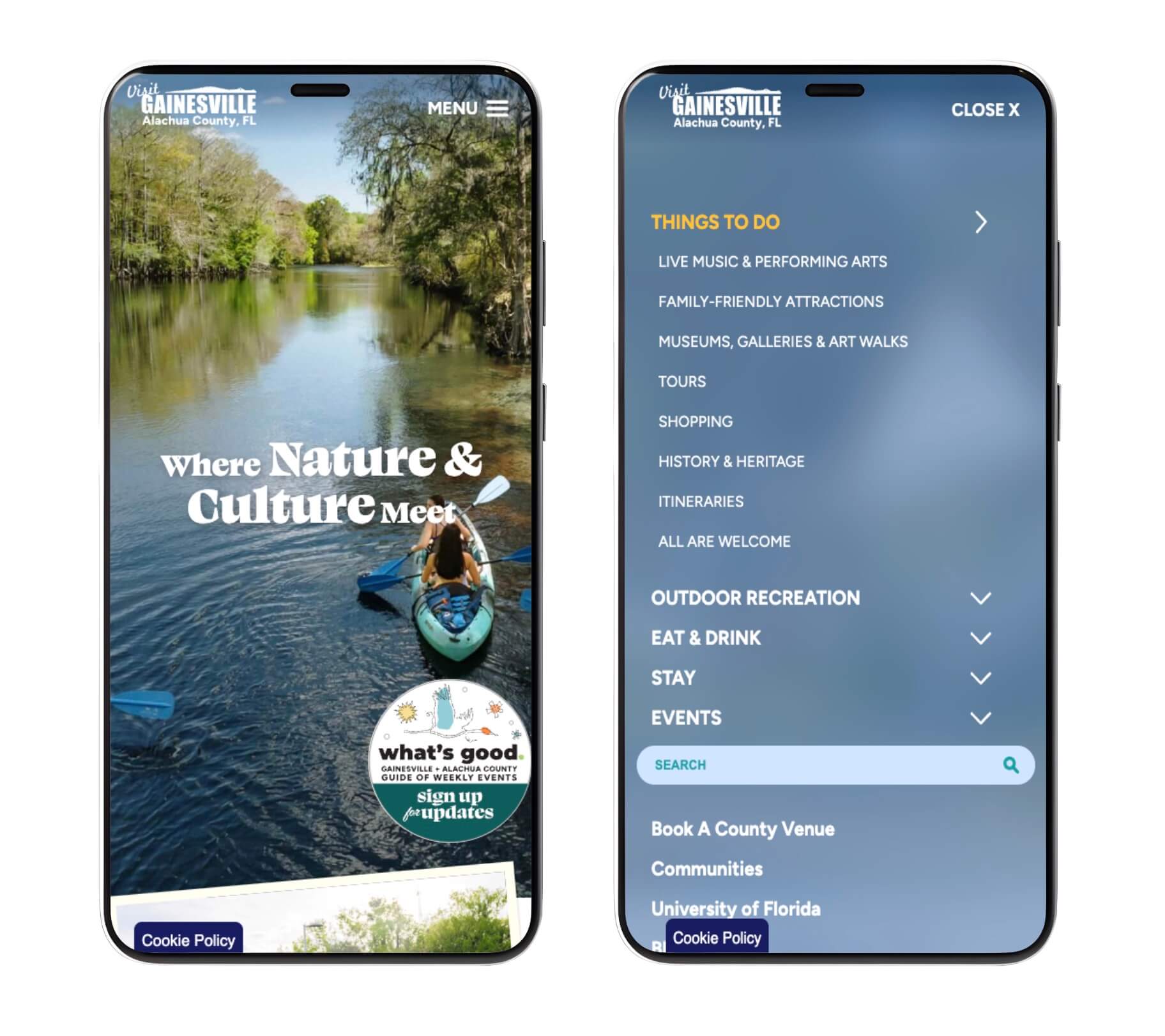 Visit Gainesville | Website Redesign