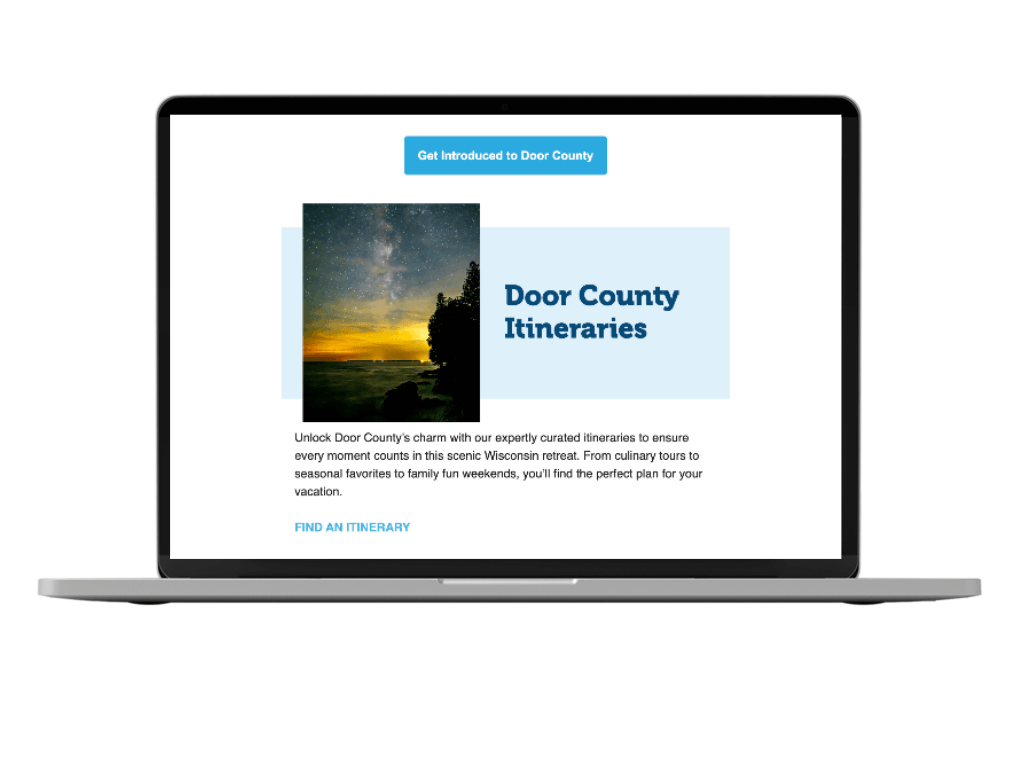 Destination Door County | Email Marketing Lead Generation