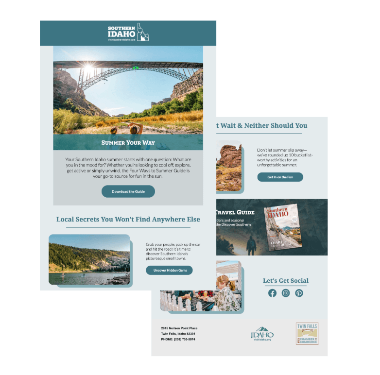 Visit Southern Idaho | Email Marketing Optimization