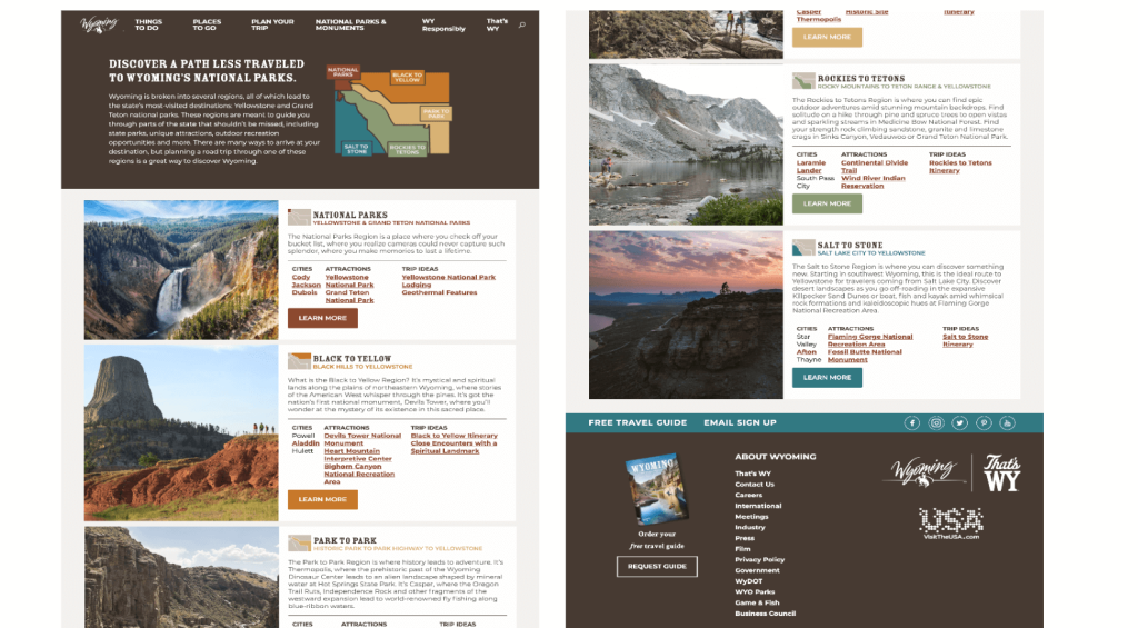Travel Wyoming | Website